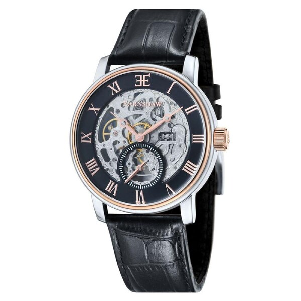 Earnshaw Black Leather Men's Automatic Watch - ES-8041-04