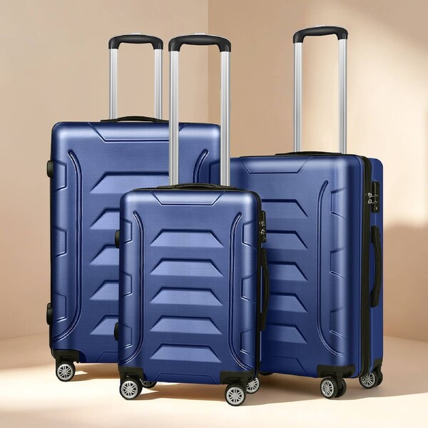 ALFORDSON ABS+PC Luggage TSA Suitcase Trolley 3PCS Set - Navy
