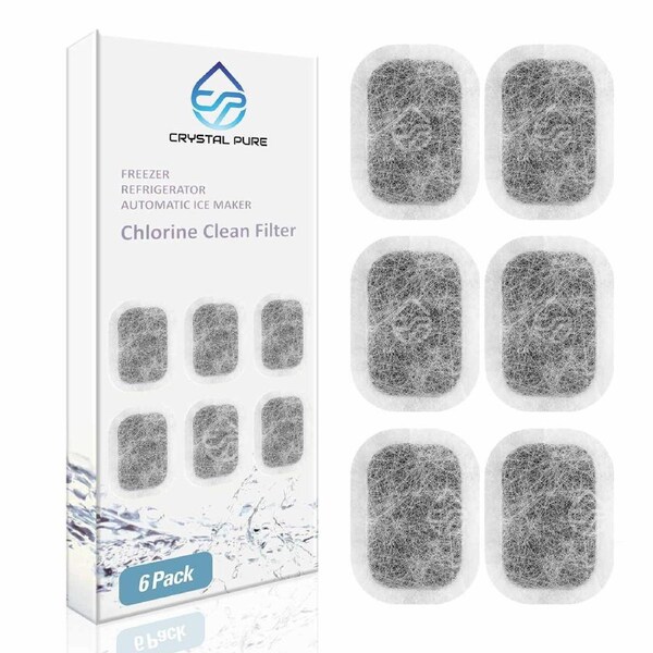 Pack of 6 Refrigerator Ice Maker Filter for Mitsubishi Electric Fridge Replacement Water Kalki Clean Filter MRPR-01FT M20CM5526 M20KW0526 M20VJ5526