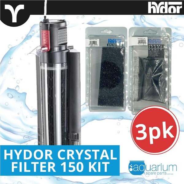 Hydor Crystal Internal Power Filter 150 Ultimate Kit (3pk)