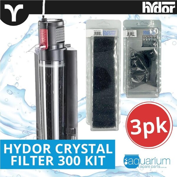 Hydor Crystal Internal Power Filter 300 Ultimate Kit (3pk)