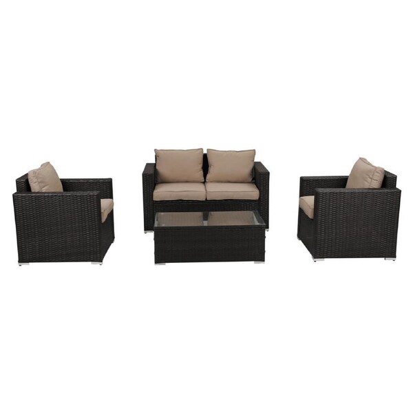 4 Seater Outdoor Sectional Wicker Sofa Set