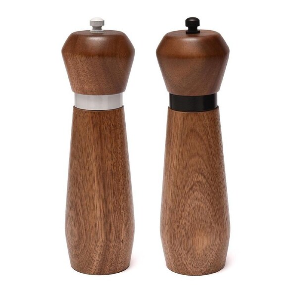 St. Clare Set of Acacia Wood Salt & Pepper Grinders - 20cm