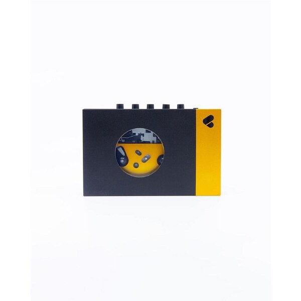 We Are Rewind Modernised Portable Bluetooth Cassette Player Black Yellow