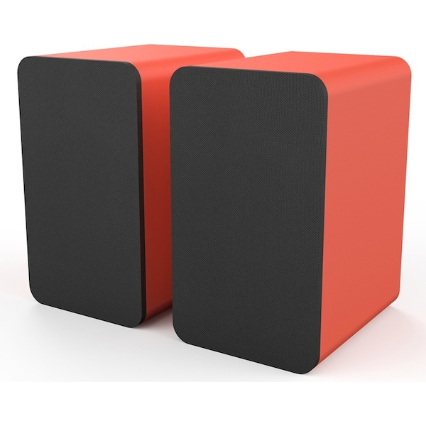 Silcron SLR07 Wireless Active Bookshelf Speakers Set with HDMI ARC - Red