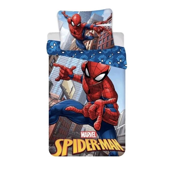 Spider-Man Action Cotton Quilt Cover Set - Toddler Bed Size