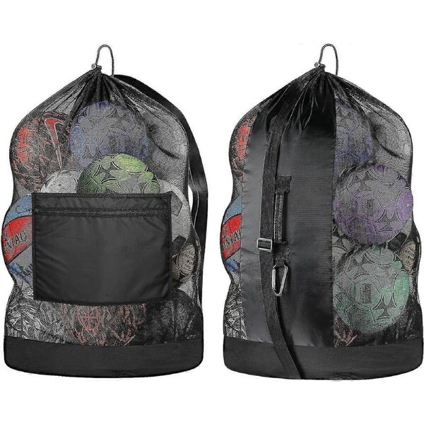 Extra Large Ball Bag, Mesh Soccer Ball Bag, Adjustable Shoulder And Portable Strap Design Fit Coach