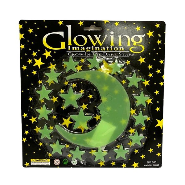 Glowing Imagination Glow-in-the-Dark Moon & Stars (AAC025399)