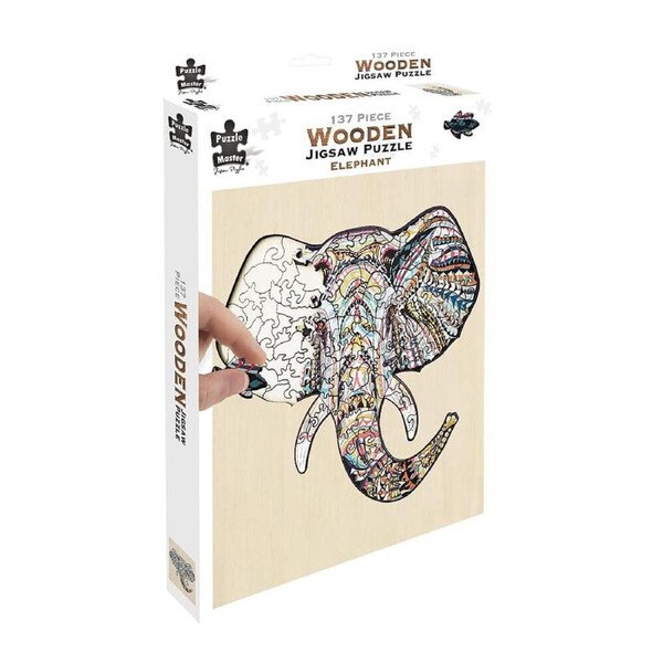 Puzzle Master Wooden Jigsaw Puzzle Elephant 137 Pieces (BMS010816)
