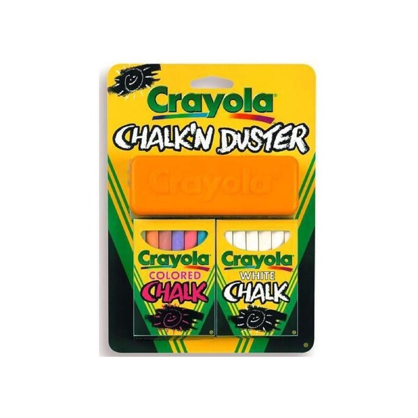 Crayola Chalk N Duster Blister Pack for Ages 4+ (CRA51-6009)