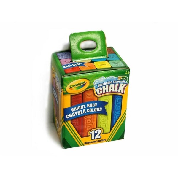 Crayola Washable Sidewalk Chalk for Ages 4+ 12 Pack (CRA51-2012)