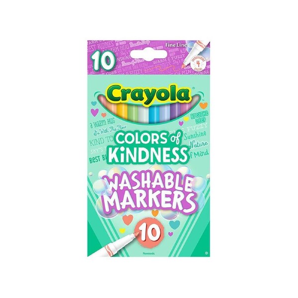 Crayola Color of Kindness Washable Markers 10 Pack (CRA58-7807)