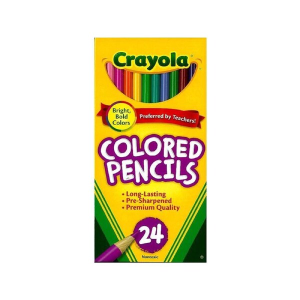 Crayola Colored Pencils Non-Toxic for Kids 24 Pack (CRA68-4024)