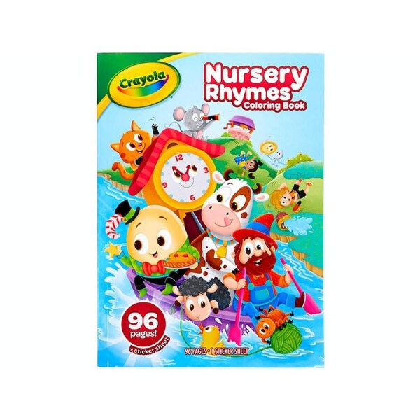Crayola Nursery Rhymes Colouring Book + Sticker Sheet (CRA04-1079)