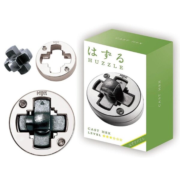 Hanayama Huzzle Level 3 Cast Hex Brain Teaser Puzzle (HAN90173)