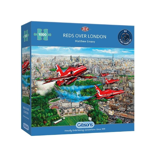 Iconic Puzzles Reds Gibsons Reds Over London Jigsaw Puzzle 1000 Pieces (GIB063356) | Woolworths