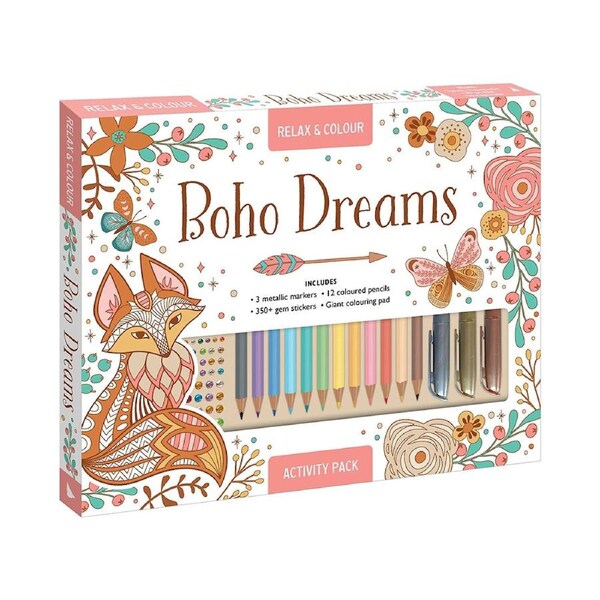 Lake Press Relax & Colour Boho Dreams Activity Pack (LAK234418)