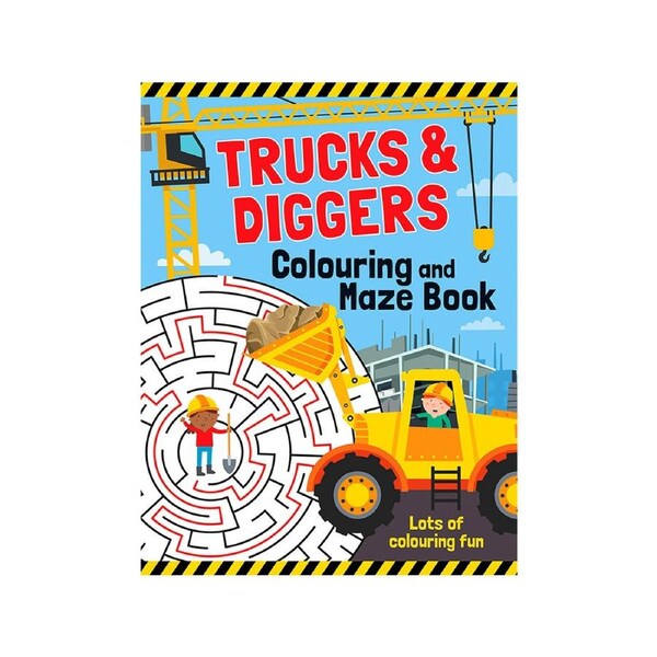 Lake Press Trucks & Diggers Colouring & Maze Book for Children (LAK223405)