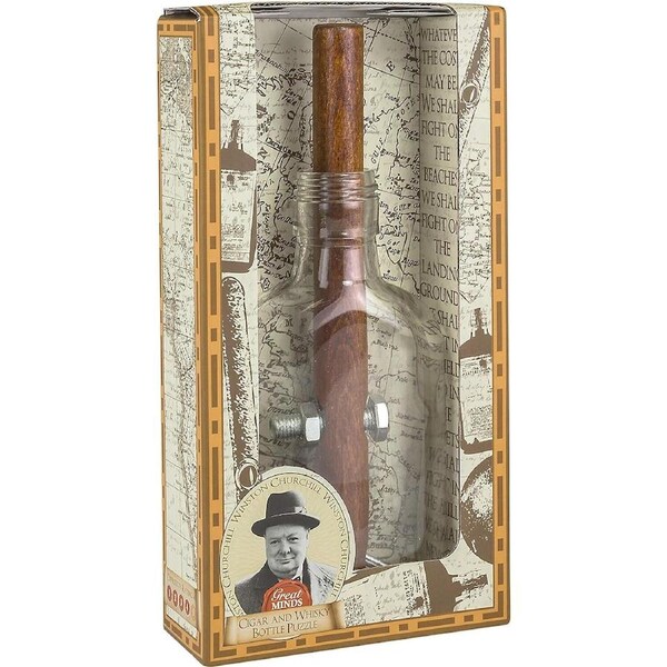 Professor Puzzle Great Minds Churchills Cigar & Whisky Bottle Puzzle (PRO533632)