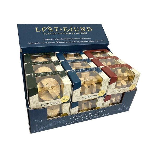 Professor Puzzle Lost & Found Mini Wooden Puzzles x 18 (PRO244073)