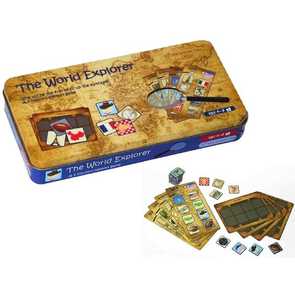 The Purple Cow The World Explorer Country Memory Game for Ages 4-8 (PUR890148)