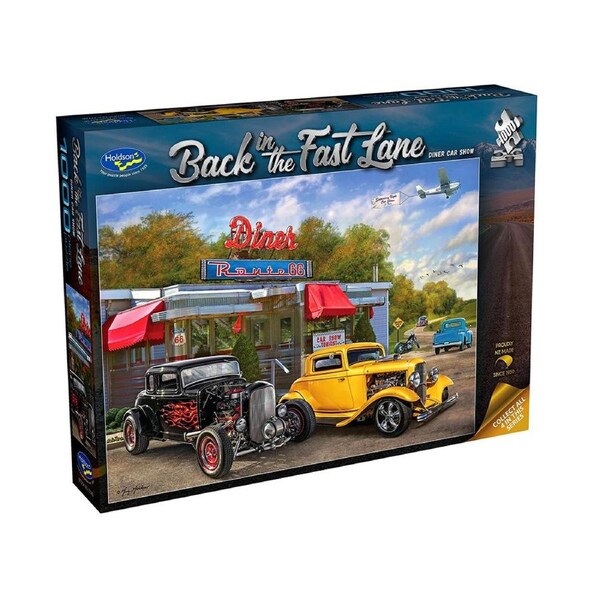 Holdson Back in the Fast Lane Diner Car Show Jigsaw Puzzle 1000pcs (HOL777884)