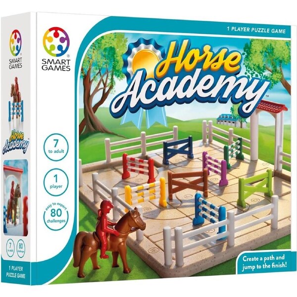 Smart Games Horse Academy Puzzle Game 1-Player Ages 7+ (SMA524434)
