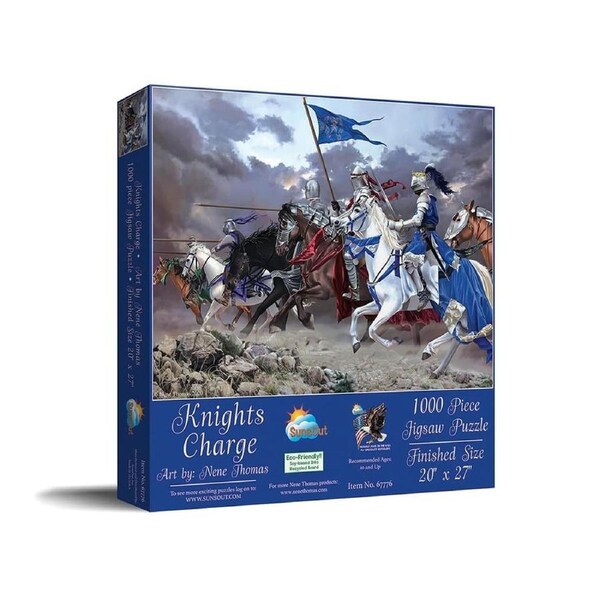 SunsOut Knights Charge by Nene Thomas Jigsaw Puzzle 1000 Pieces (SUN67776)