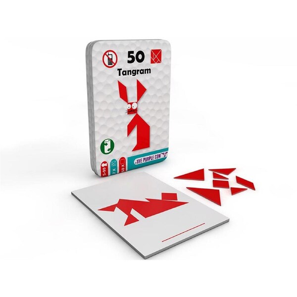 The Purple Cow 50 Tangram Magnetic Game for Ages 5+ (PUR133958)