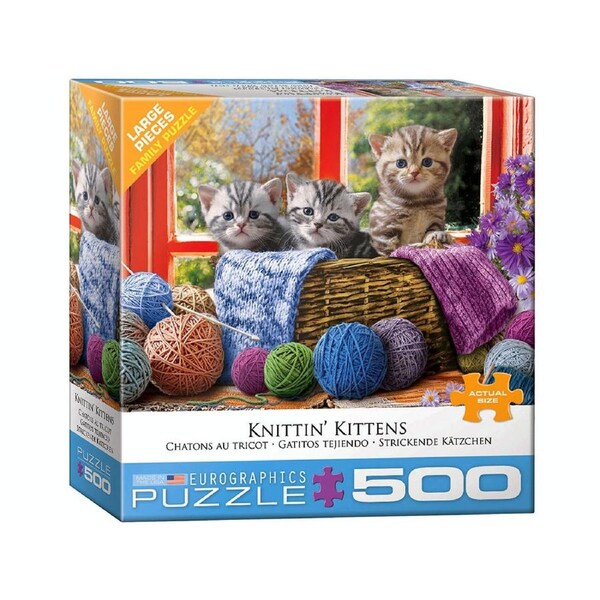 Eurographics Knittin Kittens Jigsaw Puzzle Large 500 Pieces (EUR75500)