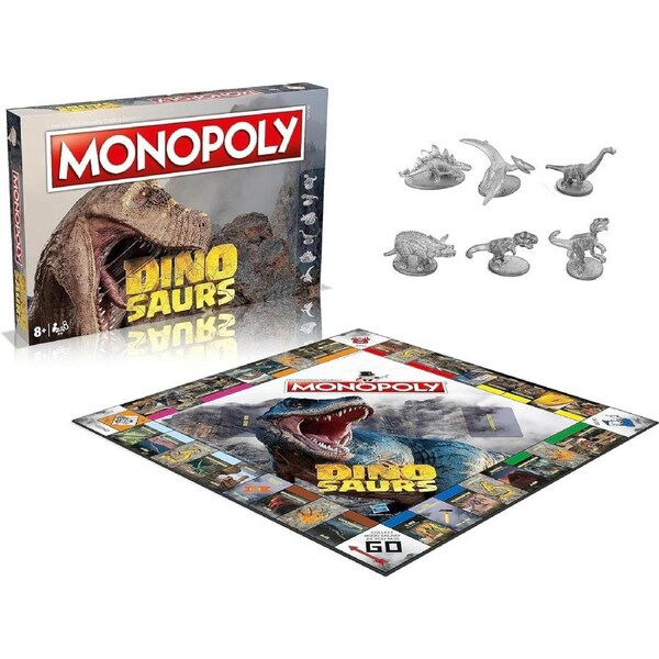 Monopoly Dinosaurs Board Game 2-6 Players Ages 8+ (WMA006334)