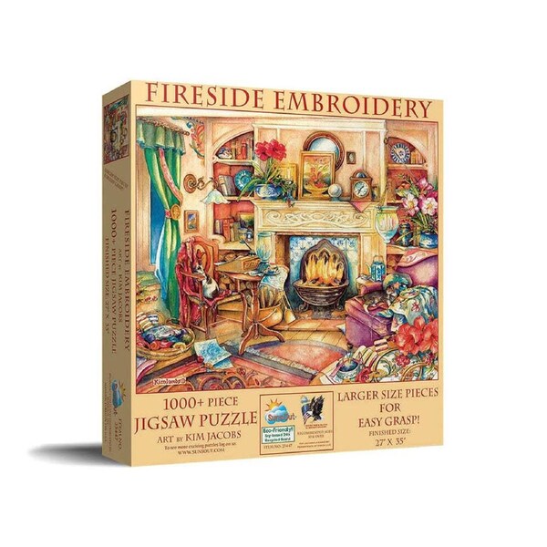 SunsOut Fireside Embroidery Jigsaw Puzzle XL 1000 Pieces (SUN23447)