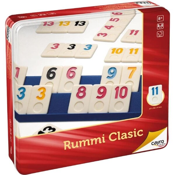 Cayro Rummi Classic Game in Tin 2-4 Players Ages 8+ (RUM707539)