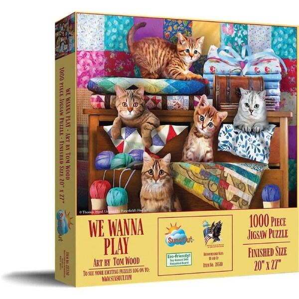 SunsOut We Wanna Play by Tom Wood Jigsaw Puzzle 1000 Pieces (SUN28530)