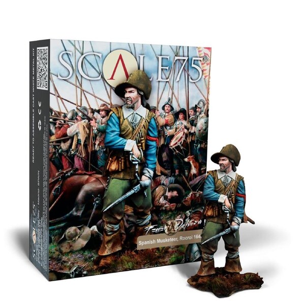 Scale 75 - Figures - Ferrer Dalmau -Spanish Musketeer; Rocroi 1643 75mm