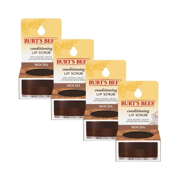 4 x Burt's Bees Conditioning Lip Scrub 7.08g - Mocha