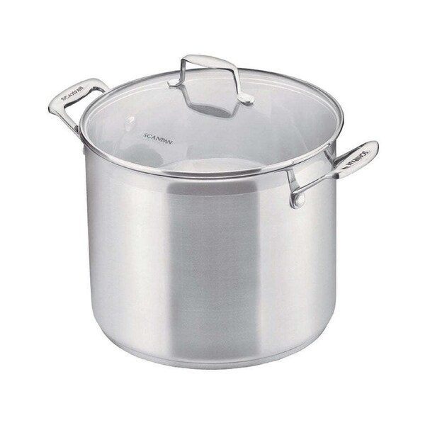 Scanpan Impact 26cm/11L Stainless Steel Stockpot w/ Lid Cookware Round Silver