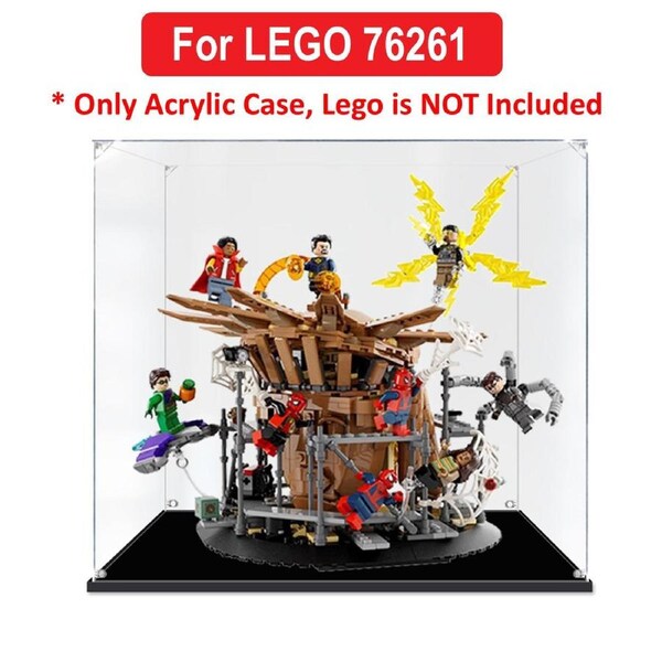 Acrylic Display Case for LEGO 76261 Marvel Spider-Man Final Battle Figure Storage Box Dust Proof Glue Free
