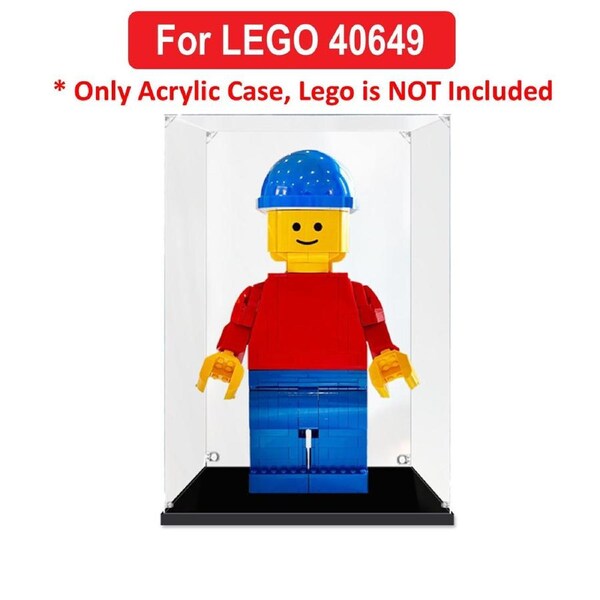 Acrylic Display Case for LEGO 40649 Up-Scaled LEGO Minifigure Figure Storage Box Dust Proof Glue Free