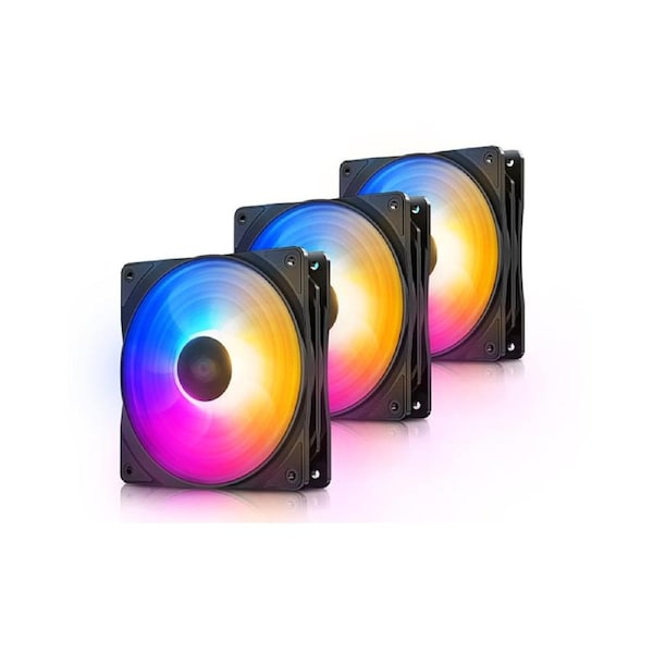 3x Deepcool RF120 FS 120mm RGB Case Fan + Hub