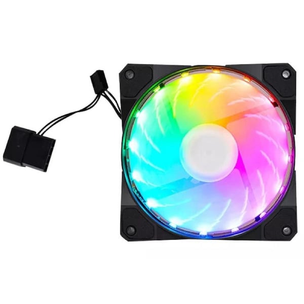 Dark Player 120mm Silent Cooling RGB Computer Case Fan - 3-Pin PWM + Molex connector