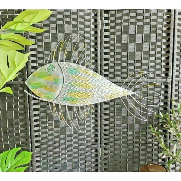 Fin Large Metal Fish Wall Art 79 X 55Cm