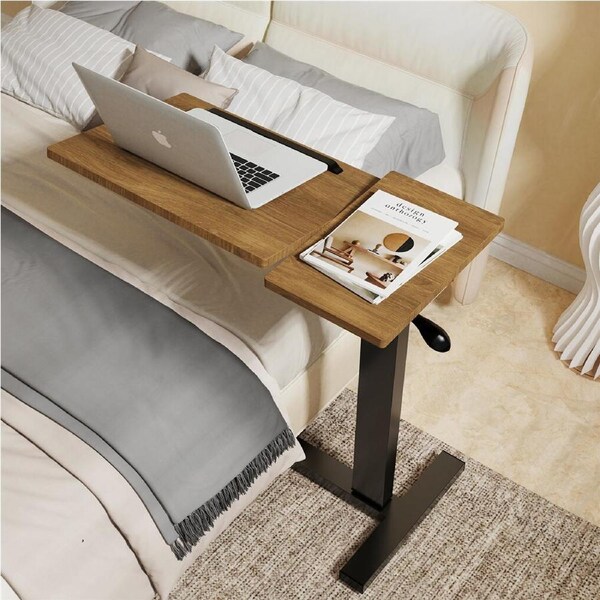 Fin Stylish Over Bed Laptop Table Tilting Desktop Bedside Table Height Adjustable