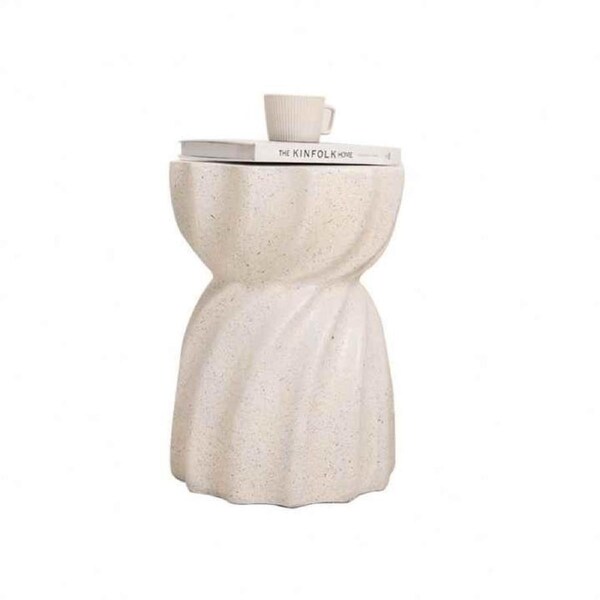 Fin Outdoor Side Table 14" Outdoor Accent End Table Patio Side Coffee Tables Stool