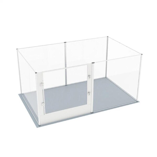 Fin Extra Tall Acrylic Dog Whelping Box 6 Pannels Saftest Pet Playpen Fence W/ Lock