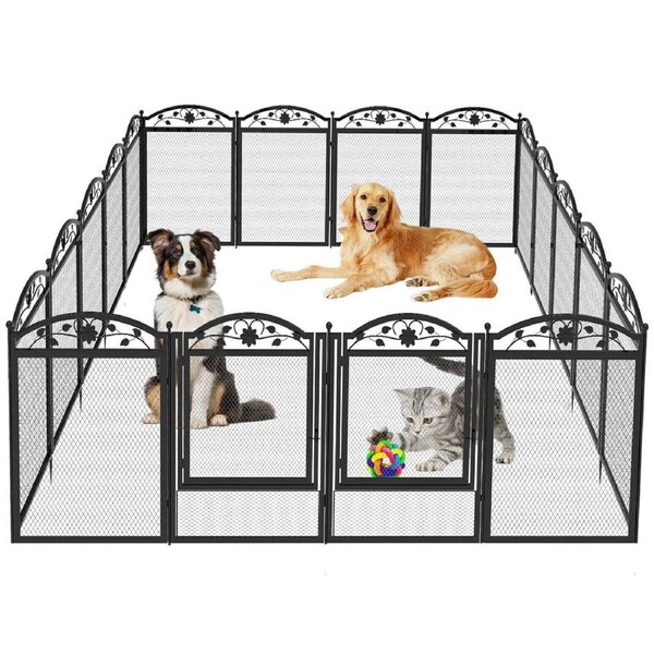Fin Heavy Dog Playpen Pet Puppy Cage Exercise Camping Fence Wire Mesh Whelping Pen