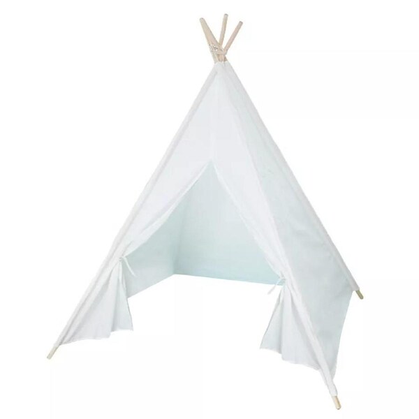Fin 160Cm Cotton Canvas Kids Teepee Tent Childrens Wigwam Indoor Play House White Au