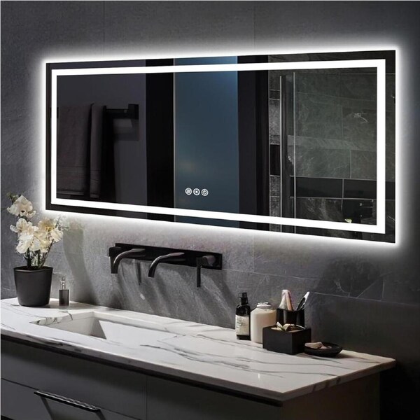 Fin 1830Mm Huge Anti-Fog Led Bathroom Mirror Dimmable Vanity Mirror Shatterproof Au