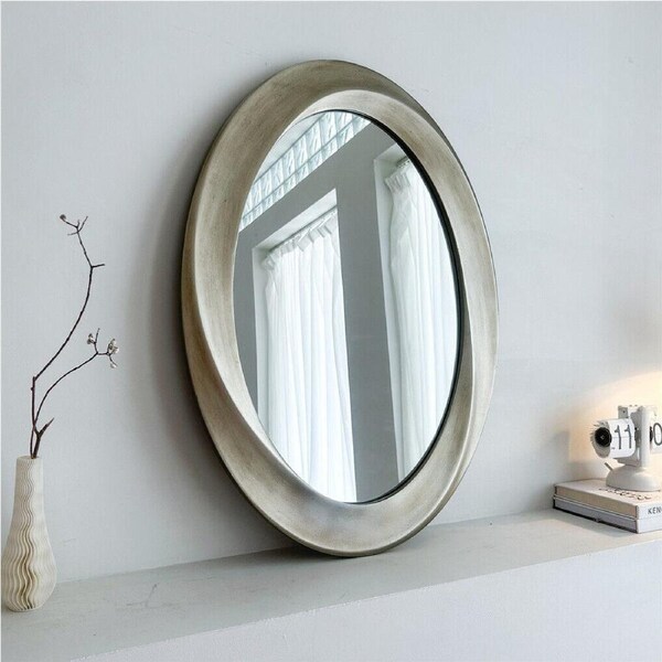 Fin Large Swirl Wall Mirror Baroque Style Oval Accent Mirror Entryway Home Decor Au