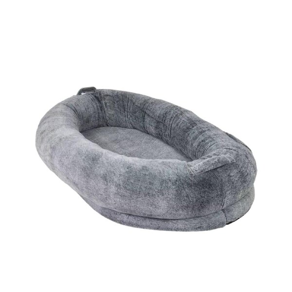 Fin Xxl Human-Sized Dog Bed Washable Orthopedic Pet Bed Bean Bag With Soft Blanket